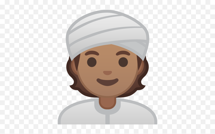 Medium Skin - Portable Network Graphics Emoji,Turban Emoji
