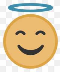 Yellow Angel Face Graphic - Smiley Emoji,Scissors Emoji