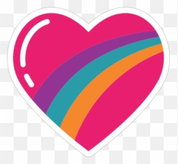 Rainbow Heart Hippie Sticker - Heart Emoji,Rainbow Heart Emoji