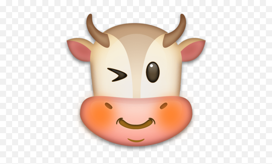 Cute Emoji Cow For Whatsapp - Cartoon,Cow Emoticon