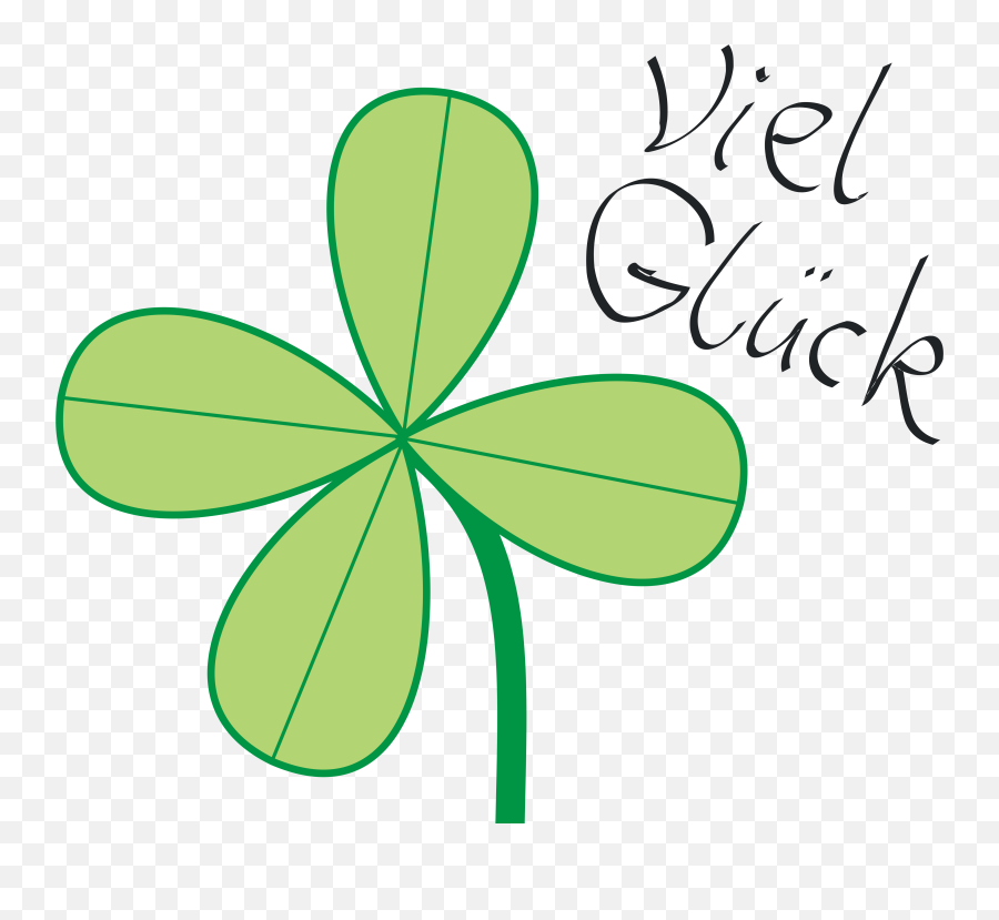 Viel Glueck - Viel Gluck Clipart Emoji,Four Leaf Clover Emoji