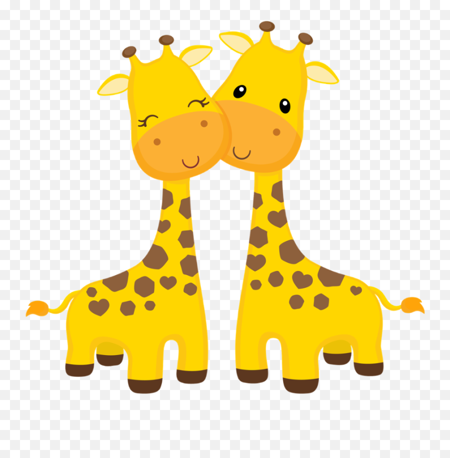 Clipart Giraffe Kawaii Transparent - Giraffe Safari Animals Clipart Emoji,Giraffe Emoticon