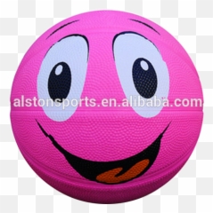 Mini Basketball With Smiling Face - Smiley Emoji,Basketball Emoticon
