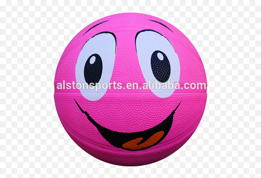 Mini Basketball With Smiling Face - Smiley Emoji,Basketball Emoticon