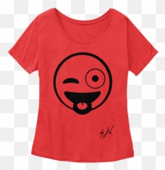Whatsapp Emoji Wink Smiley Face - Did This Get Made Shirt