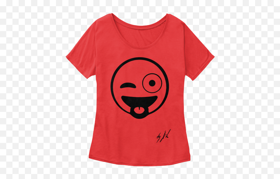 Whatsapp Emoji Wink Smiley Face - Did This Get Made Shirt,Emoji Wear