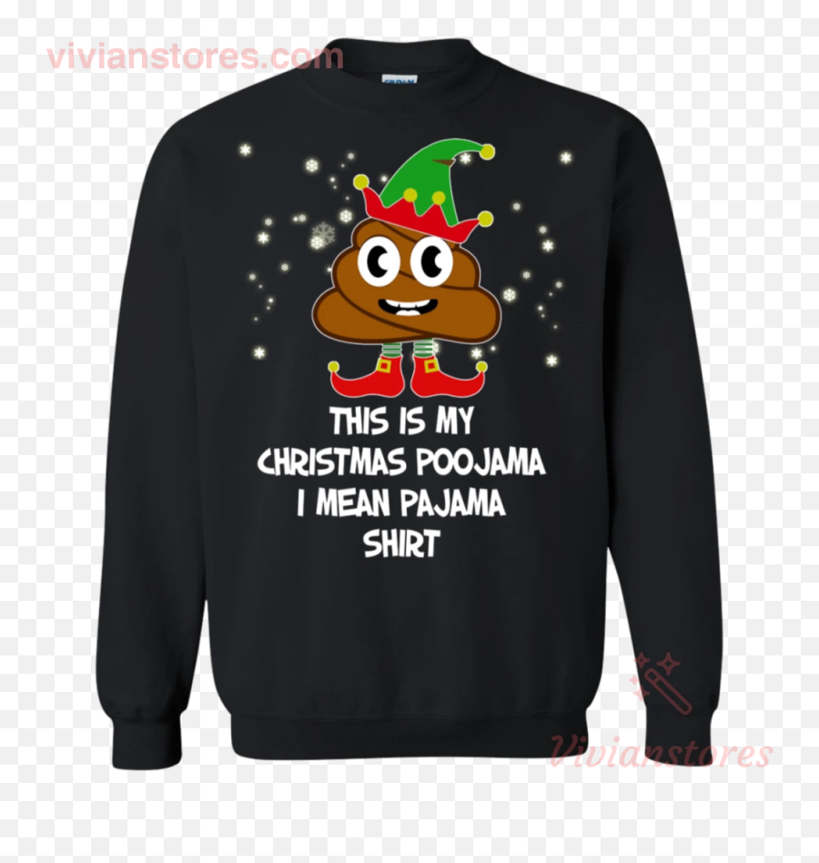 Elf Poop Emoji This Is My Christmas Poojama Sweatshirt - Tinkerbell Ugly Christmas Sweater,Elf Emoji