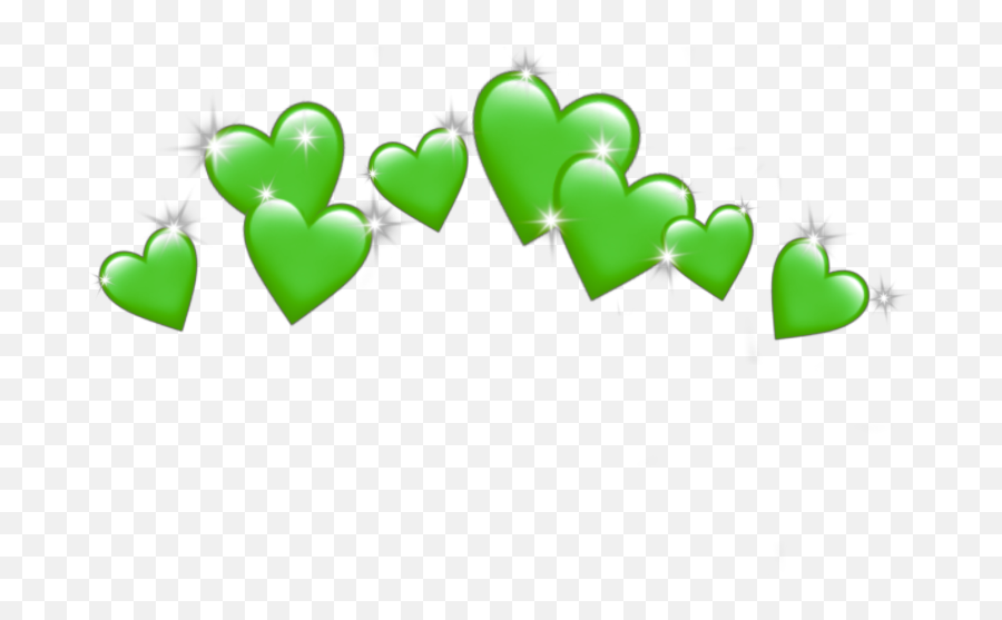 Green Heart Crown Emoji,Green Heart Emoji Png