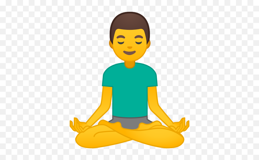 Man In Lotus Position Emoji - Yoga Emoticon,Meditation Emoji