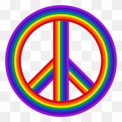 Peace Sign Images - Rainbow Symbol Png Emoji