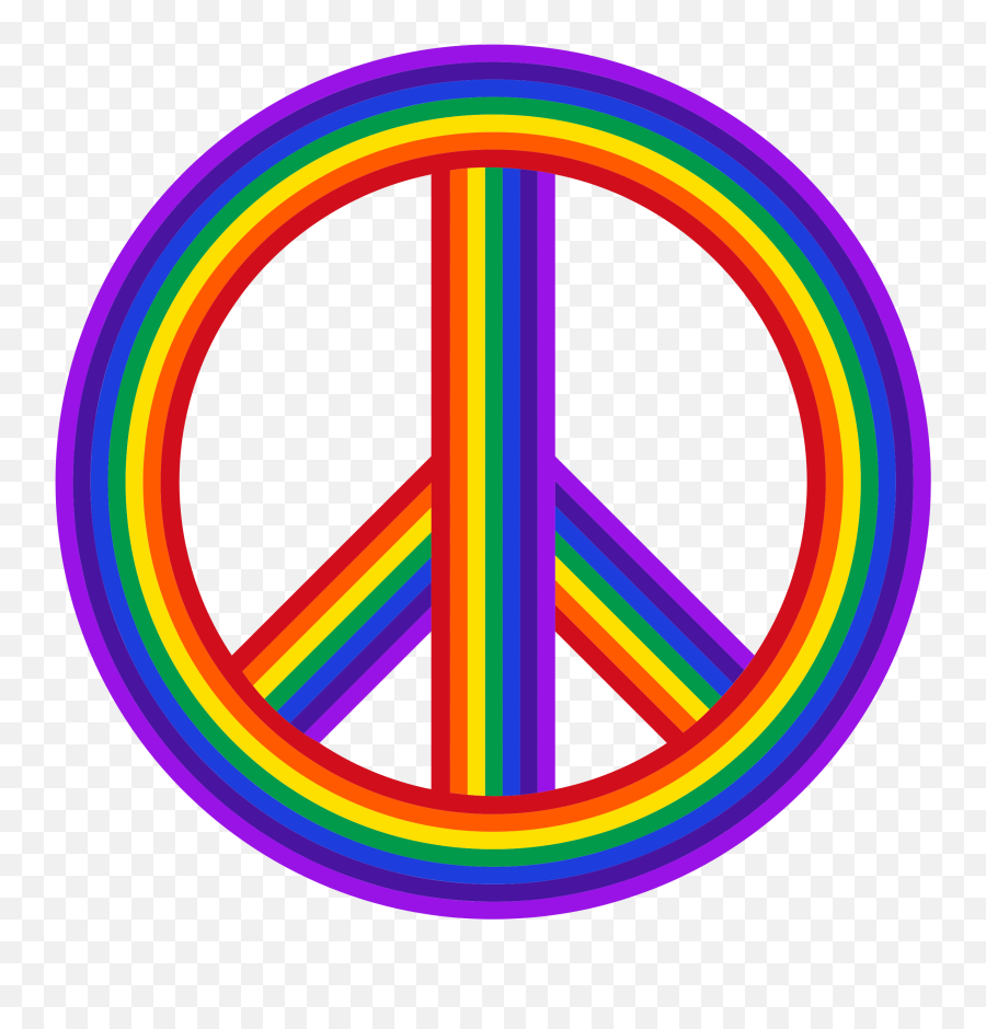Peace Sign Images - Rainbow Peace Symbol Png Emoji,Emoji Peace Symbol