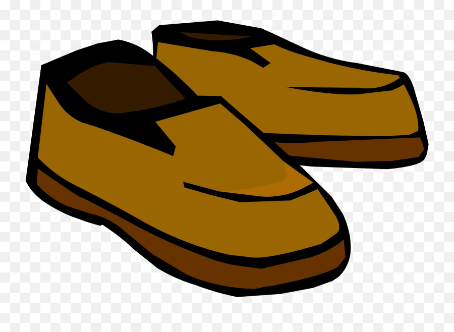 Brown Shoes - Club Penguin Loafers Emoji,Shoes With Emojis