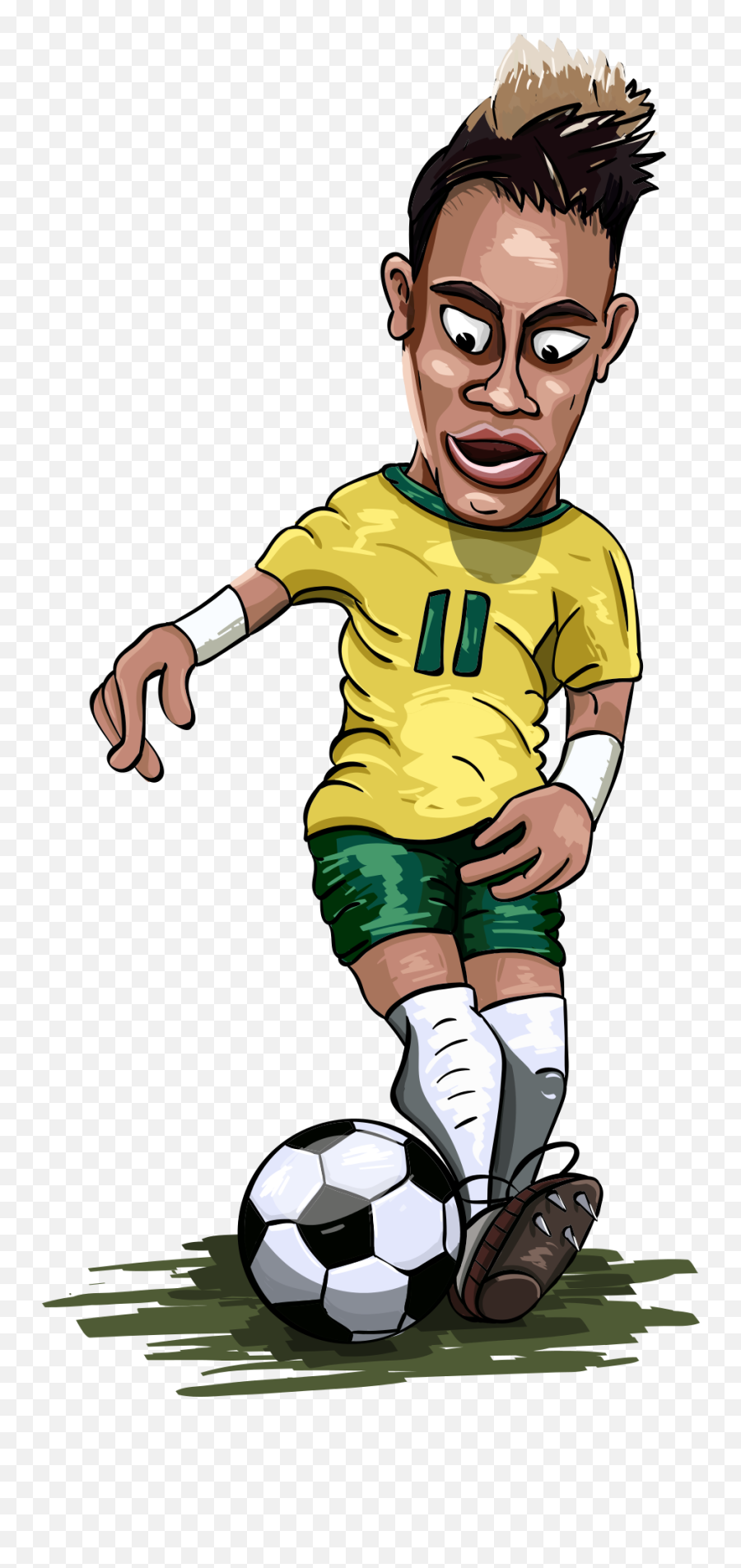 Football Images - Cartoon Football Player Neymar Emoji,Emoji Football Players