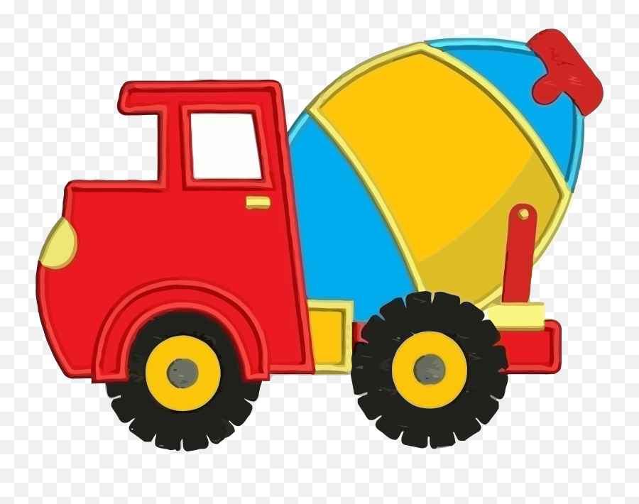 Cement Truck Colorful Clipart Png - Construction Truck Clip Art Free Emoji,Truck Emoticon