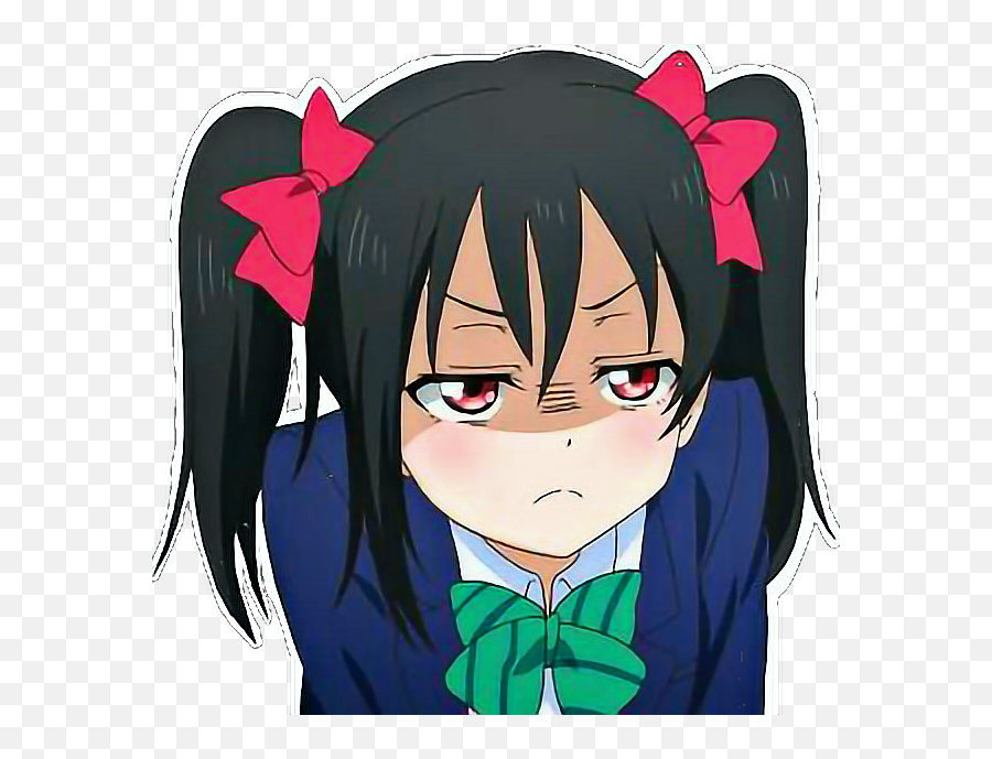 Angry Kawaii Yazawanico Sticker - Nico Nico Nii Png Emoji,Angry Anime ...