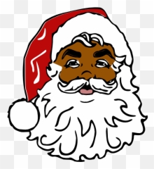 Free Santa Face Png Download Clip Art - Black Claus Emoji