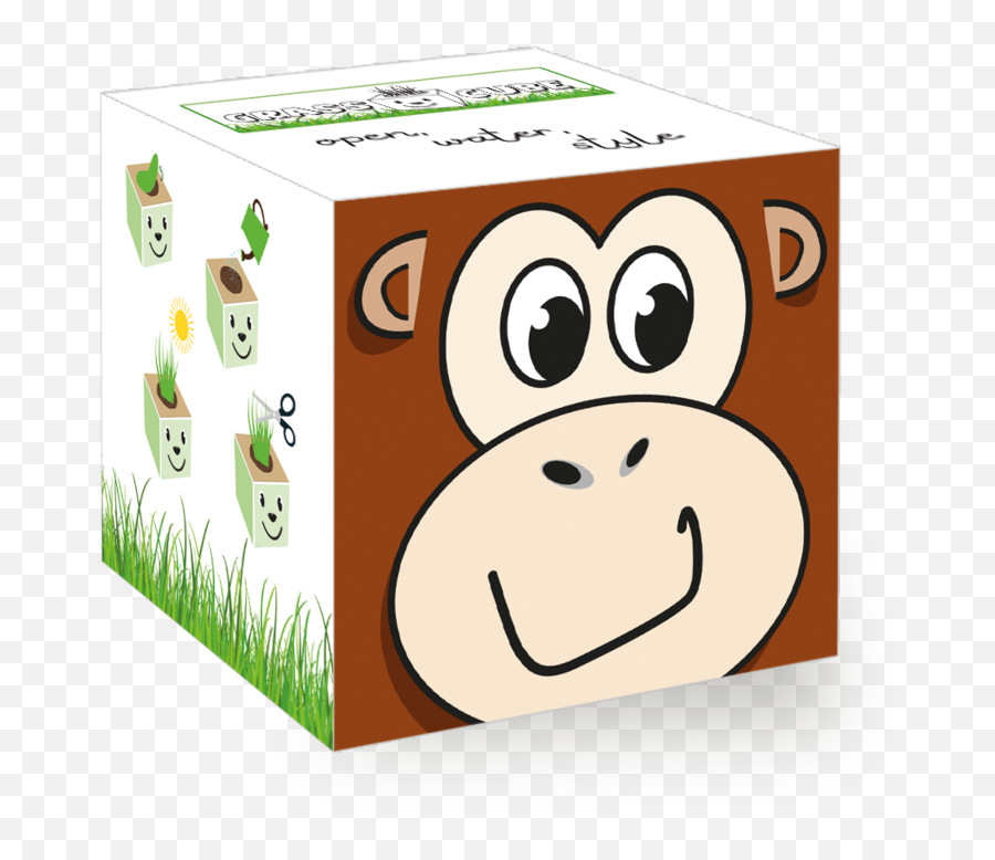 Monkey - Feel Green We Create Nature Monkey Cube Emoji,Monkey Emojis