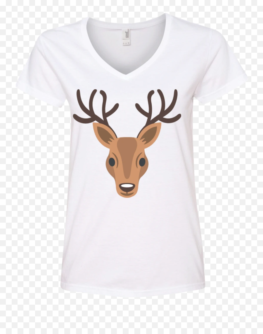 Deer Head Emoji Ladies V - Deer Emoji Png,Anvil Emoji