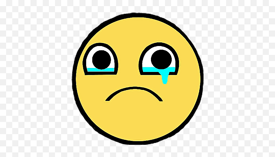 Emoji Sad Emojiface Emojisticker Frown - Sad Face Clipart Png,Frown Emoticon