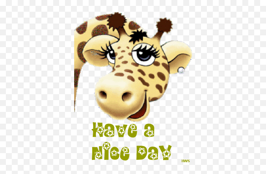 Have A Nice Day - Good Morning Giraffe Gif Emoji,Hump Day Emoji
