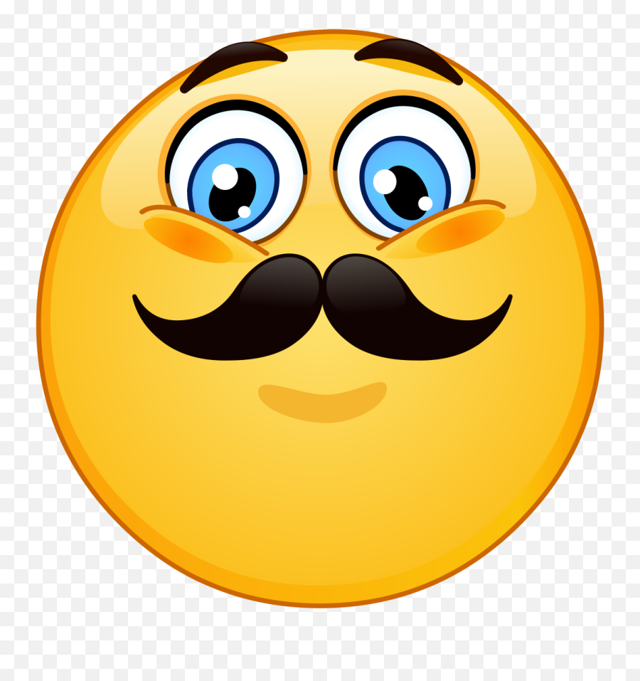 Mustache Emoji Decal - Emoji With Moustache,Mustache Emoji