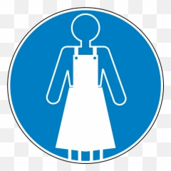 Apron Safety Blue Sign Symbol - Lab Symbols Emoji