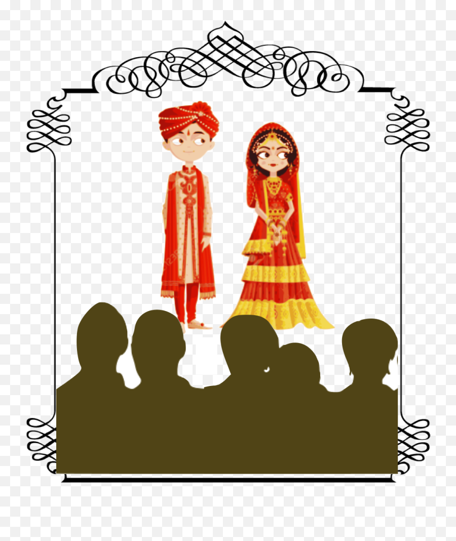 Arranged Marriages - Indian Bride And Groom Clipart Png Emoji,Bride Emoji