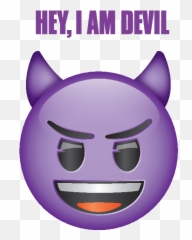 Devil Emoji Png - Face Pinback Button