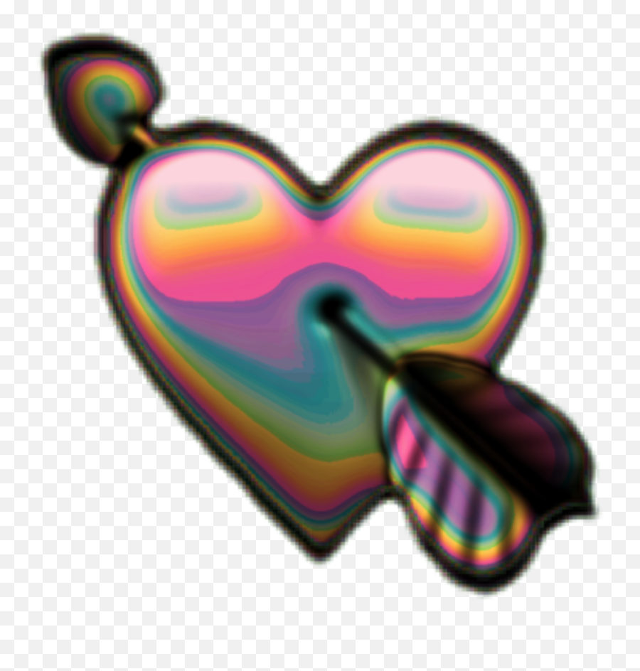 Holo Holographic Heart Hearts Arrow Emoji Iridescent - Change The World My Final Message Origin,Arrow Emojis
