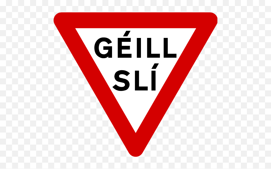 Mandatory Road Sign Géill Slí - Give Way Sign Emoji,Refresh Emoji