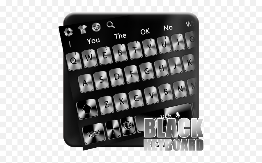 Black And White Classic Metal Keyboard - Computer Keyboard Emoji,Heavy Metal Emoji Keyboard