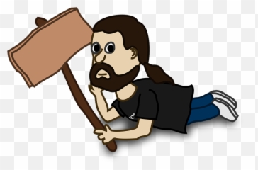 Free Protest Trump Illustrations - Boy Cartoon Character With Ponytail Emoji,Ban Hammer Emoji