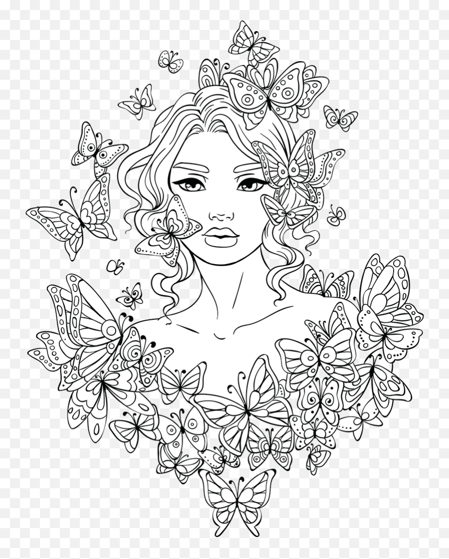 Coloring Pages - Girl Colouring Pages For Adults Emoji,Emotions Color Pages