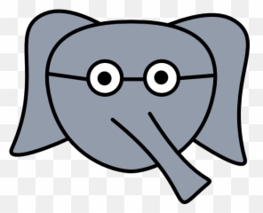 Elephant Face Glasses Clip Art At Clker - Cartoon Elephant With Glasses Emoji,Elephant Emoticon