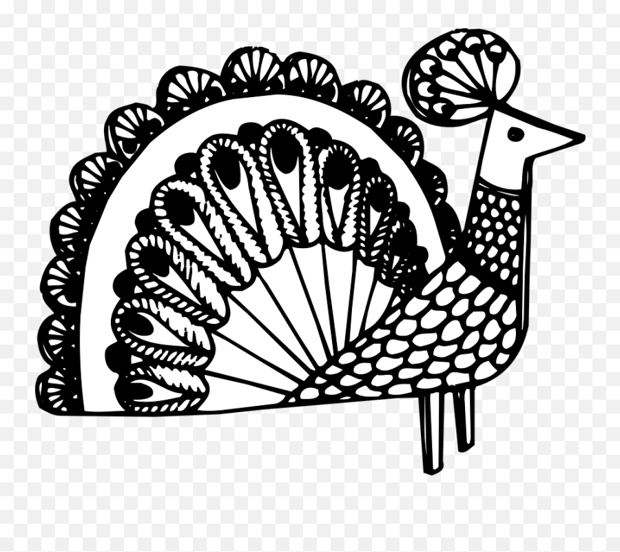 Free Peacock Bird Vectors - Peacock Clip Art Black And White Emoji,Blessed Emoticon