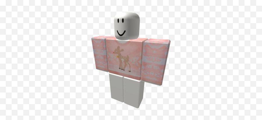 Rudolph Reindeer Sweater With Bell - Realistic Roblox Shading Template Emoji,Reindeer Emoticon
