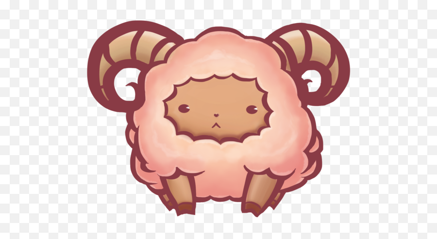 Clipart Goat Kawaii Transparent - Kawaii Cute Ram Emoji,Goat And Soup Emoji
