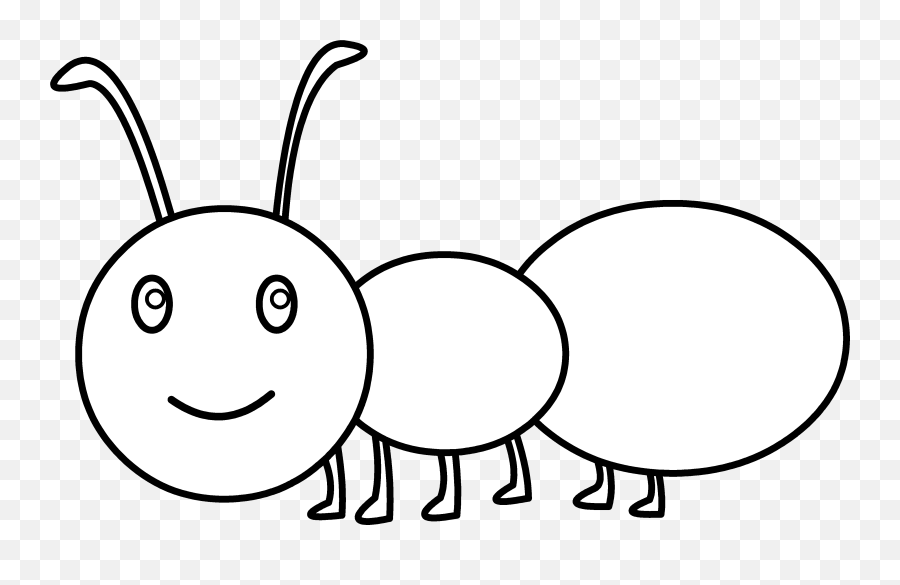 Cute Ant Coloring Page Free Clip Art - Clipartix Ant Template For Preschool Emoji,Ant Emoji