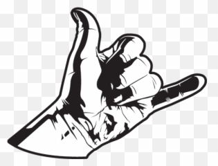 Surfer Hangten Handsign - Sticker By Ryan Quotah Hang Loose Hand Sign Emoji,Hang Ten Emoji