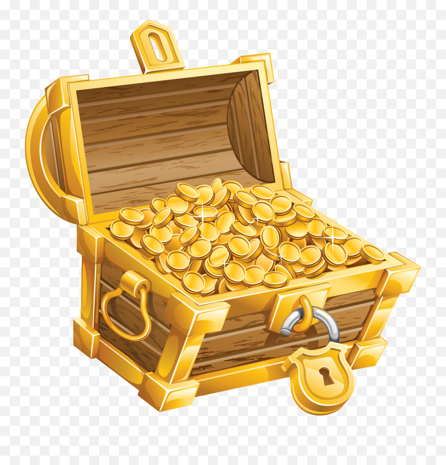 Transparent Treasure Chest Clipart - Clipart Treasure Chest Png Emoji,Treasure Chest Emoji