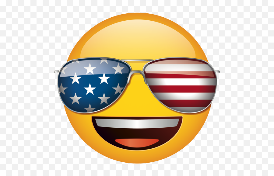 Emoji - American Flag Glasses Emoji,Sunglasses Emoji