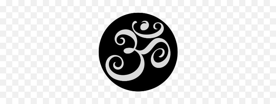 Yoga Aum Ohm Om Black Circle Symbol - Aum Symbol Emoji,Three Dot Emoji
