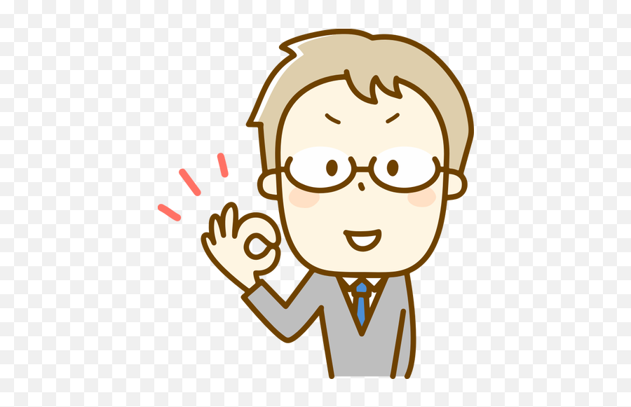 Gentleman With Ok Gesture - Png Clipart Faces Japanese Clipart Emoji,Okay Emoji Meme