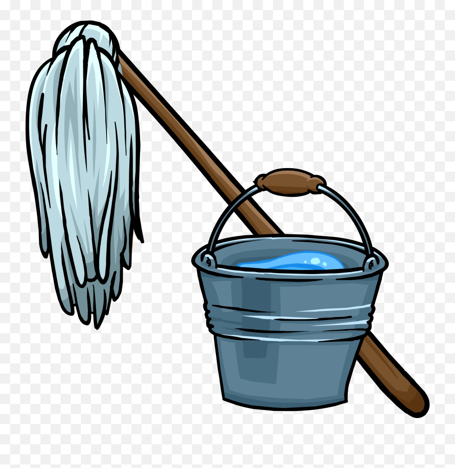 Mop And Bucket Club Penguin Wiki Fandom - Mop And Bucket Clipart Emoji,Emoji Bucket Hat