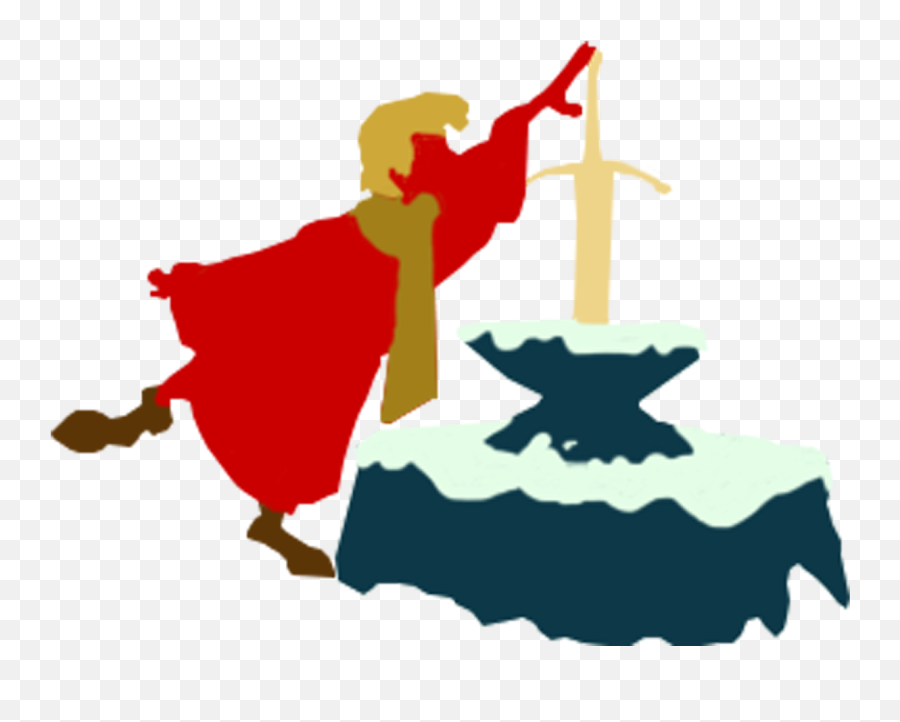 The Sword In The Stone - Sword In The Stone Silhouette Sword In The Stone Disney Silhouette Emoji,Stone Rock Emoji
