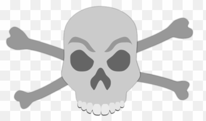 Vector Image Of Abstract Skull And - Bones Grey Emoji