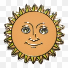 Smiling Sun Emoji - Round Certificate Logo,Smiling Sun Emoji