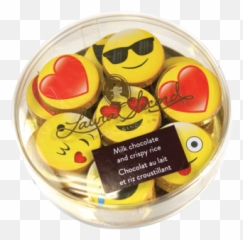 Milk Chocolate Emoji Crispy Wafers Acetate 21 Pieces - Laura Secord,Milk Emoji