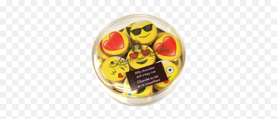 Milk Chocolate Emoji Crispy Wafers Acetate 21 Pieces - Laura Secord,Milk Emoji