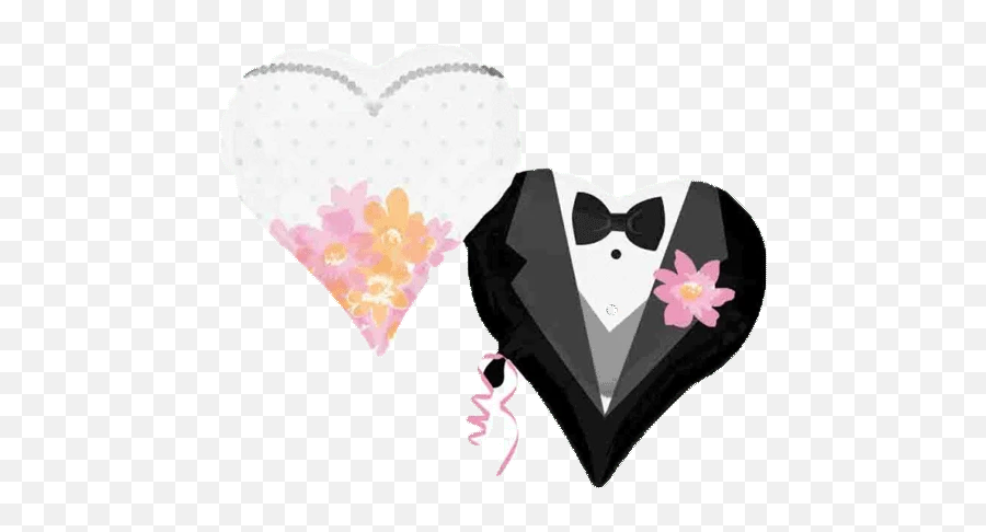 Wedding Couple Hearts Shape Balloon - Wedding Heart Balloon Png Emoji,Heart Emoji Balloons